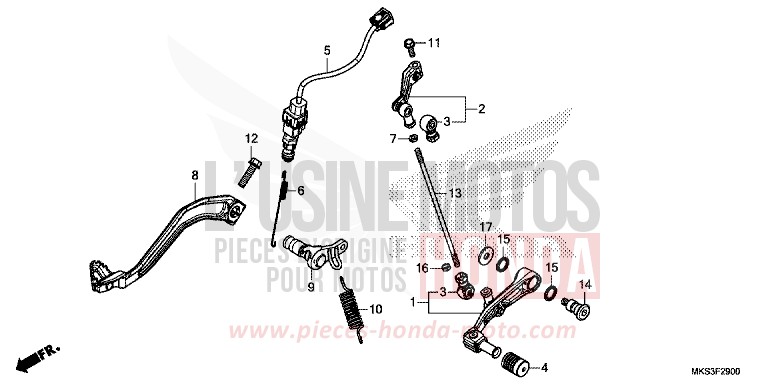 PEDAL von Africa Twin Mechanik DARKNESS BLACK METALLIC (NH463) von 2020